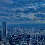 東京,都内,日本,高層ビル,新宿,空,