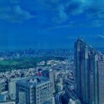 東京,都内,日本,高層ビル,新宿,空,